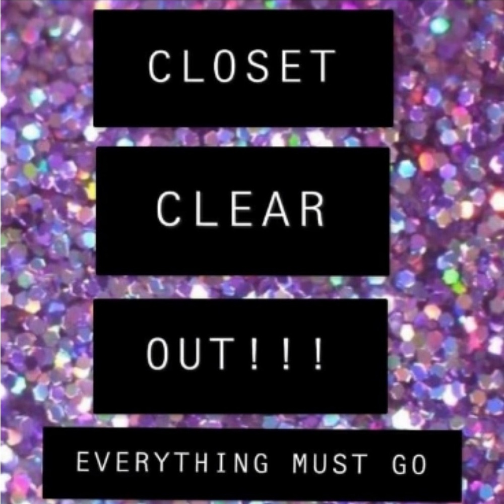 Closet Clear Out Graphic Poster in Purple Holographic Glitter